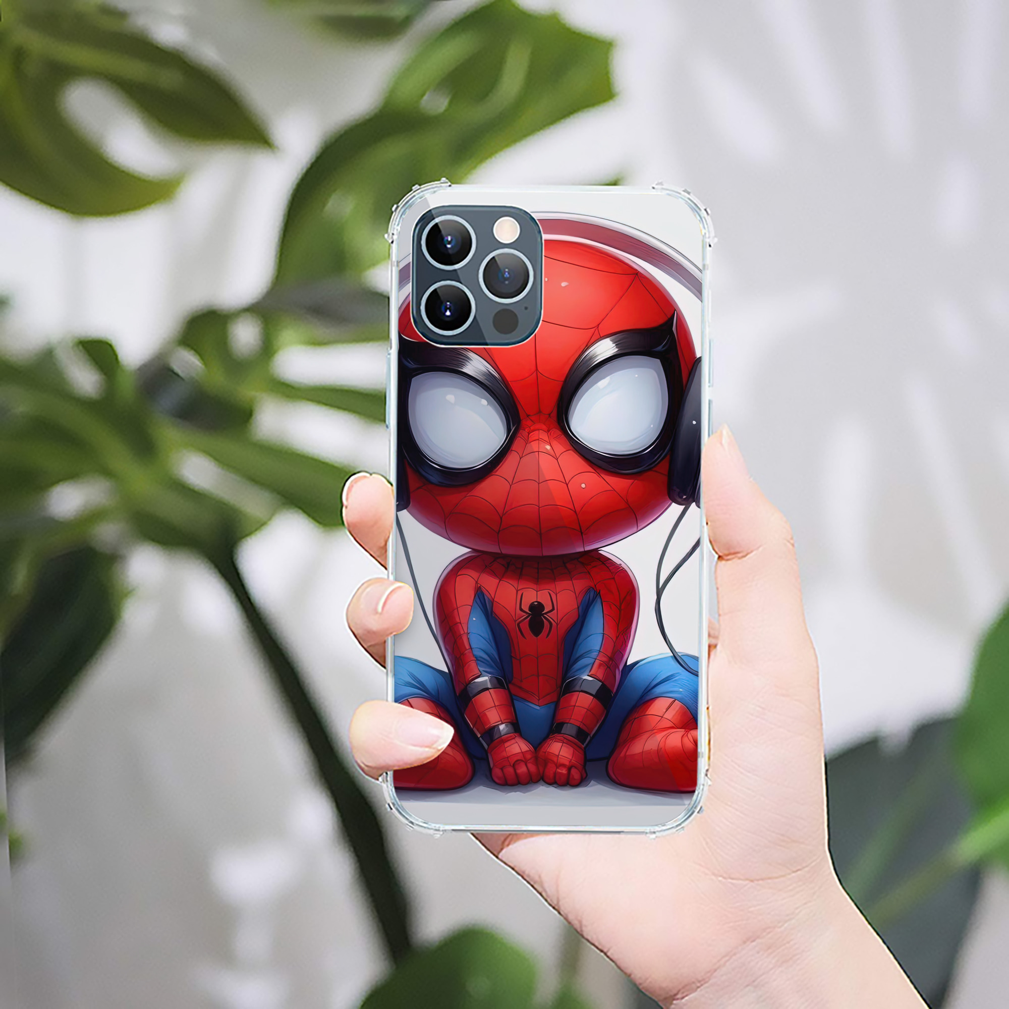 （画像用） Spider Man スパイダーマン 【iPhone 12シリーズ対応】透明スマホケース（クリアソフトケース）